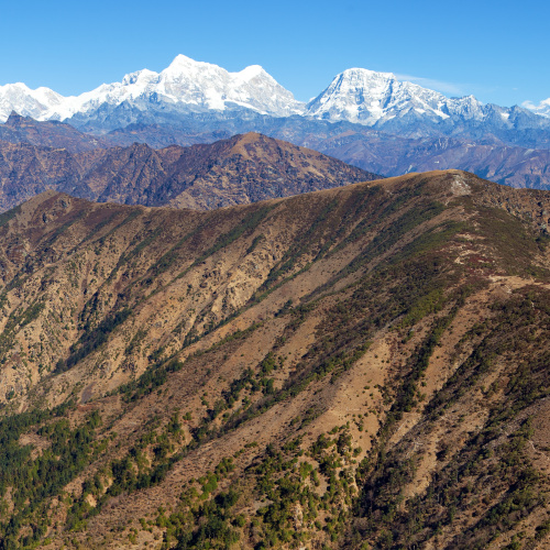 A Himalayan mountain peak along the High Solukumbu region